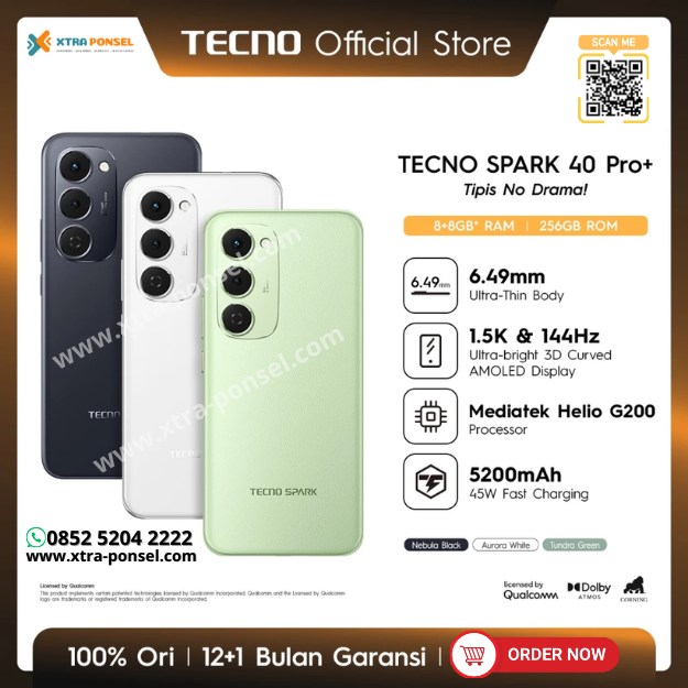 TECNO SPARK 40 Pro+ - 8+8GB*/256GB