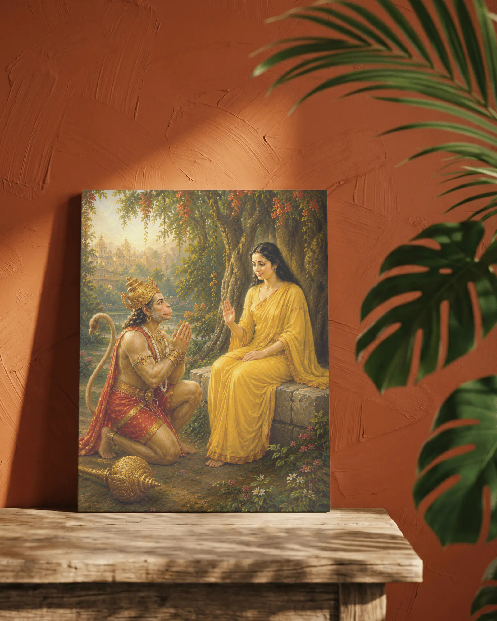 maa sita and hanuman in ashok vatika
