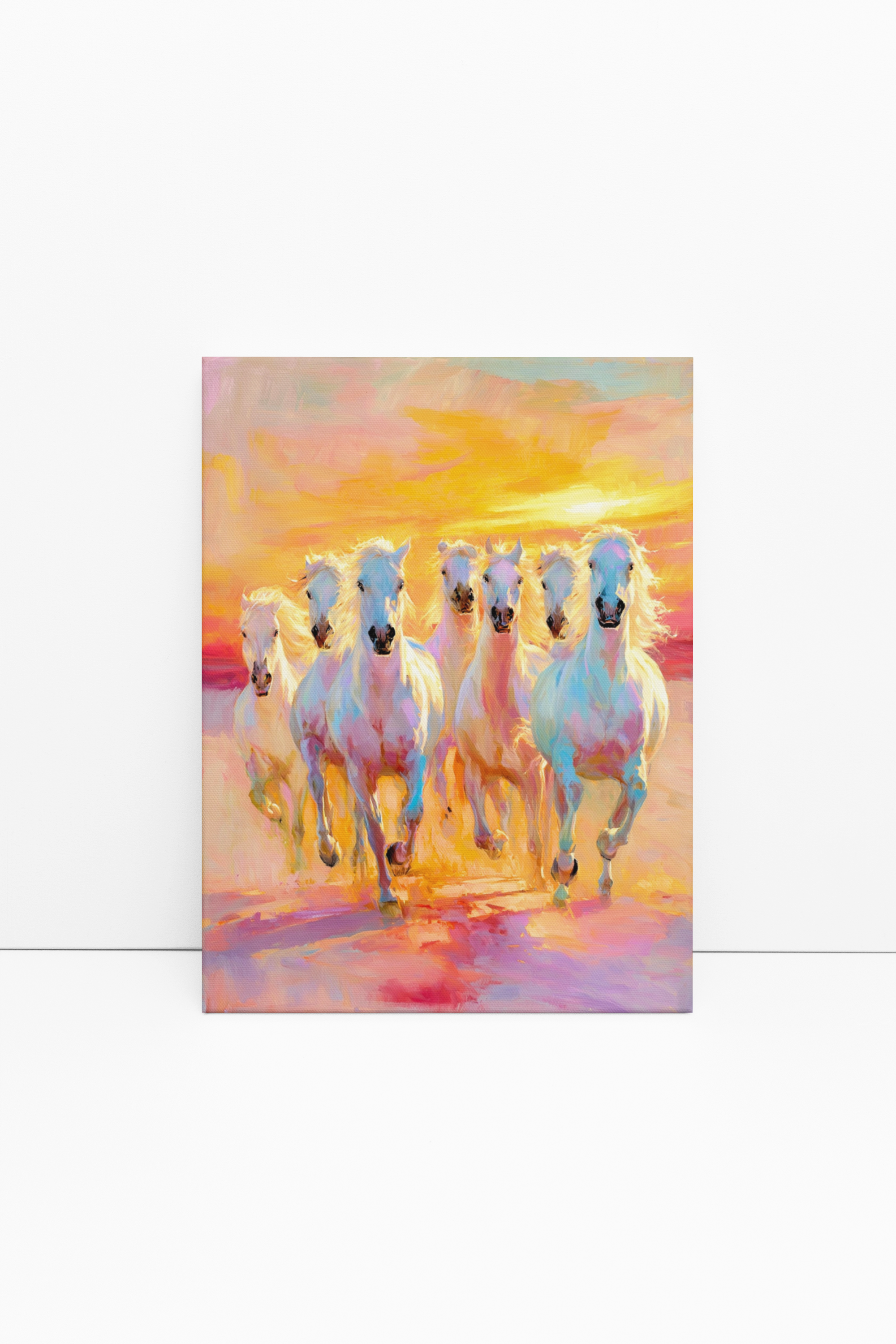 seven white horses