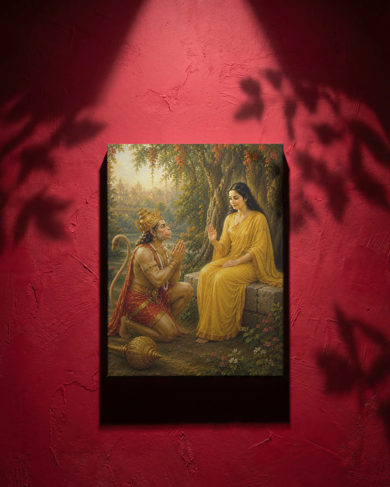 maa sita and hanuman in ashok vatika