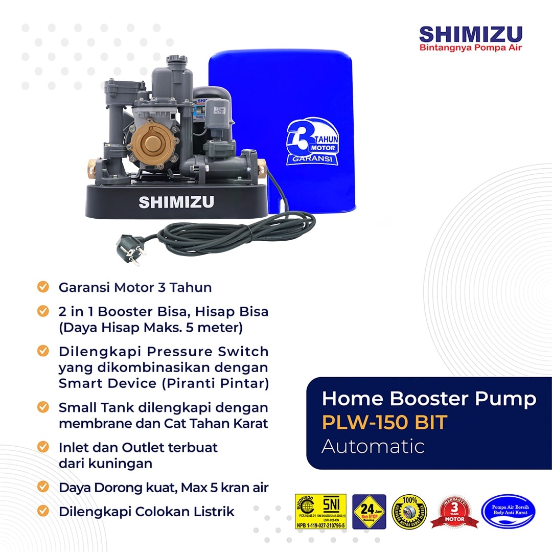 [Pompa Booster] Shimizu PLW-150 BIT