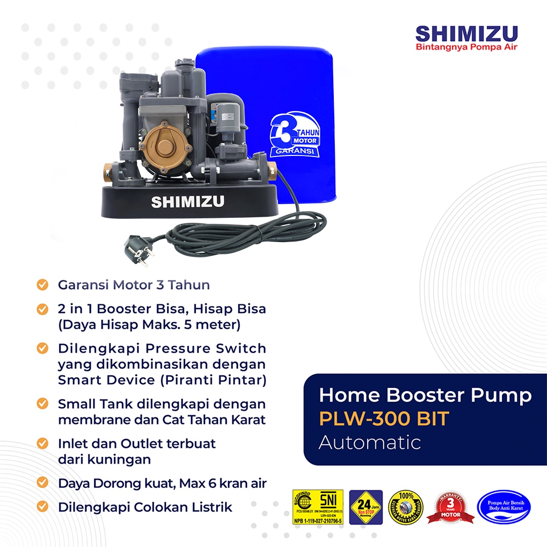 [Pompa Booster] Shimizu PLW-300 BIT