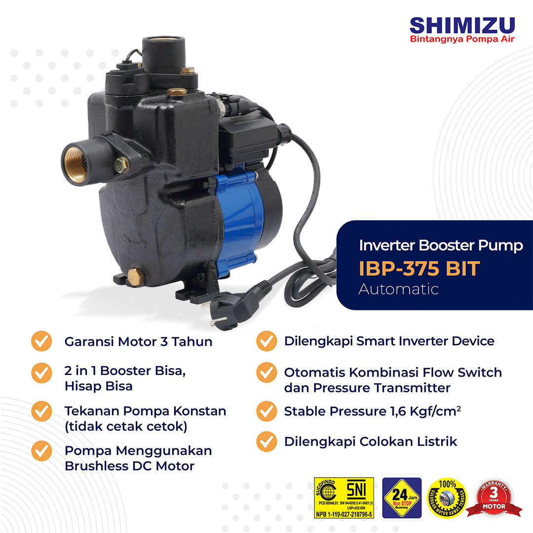[Pompa Booster] Shimizu IBP-375 BIT INVERTER