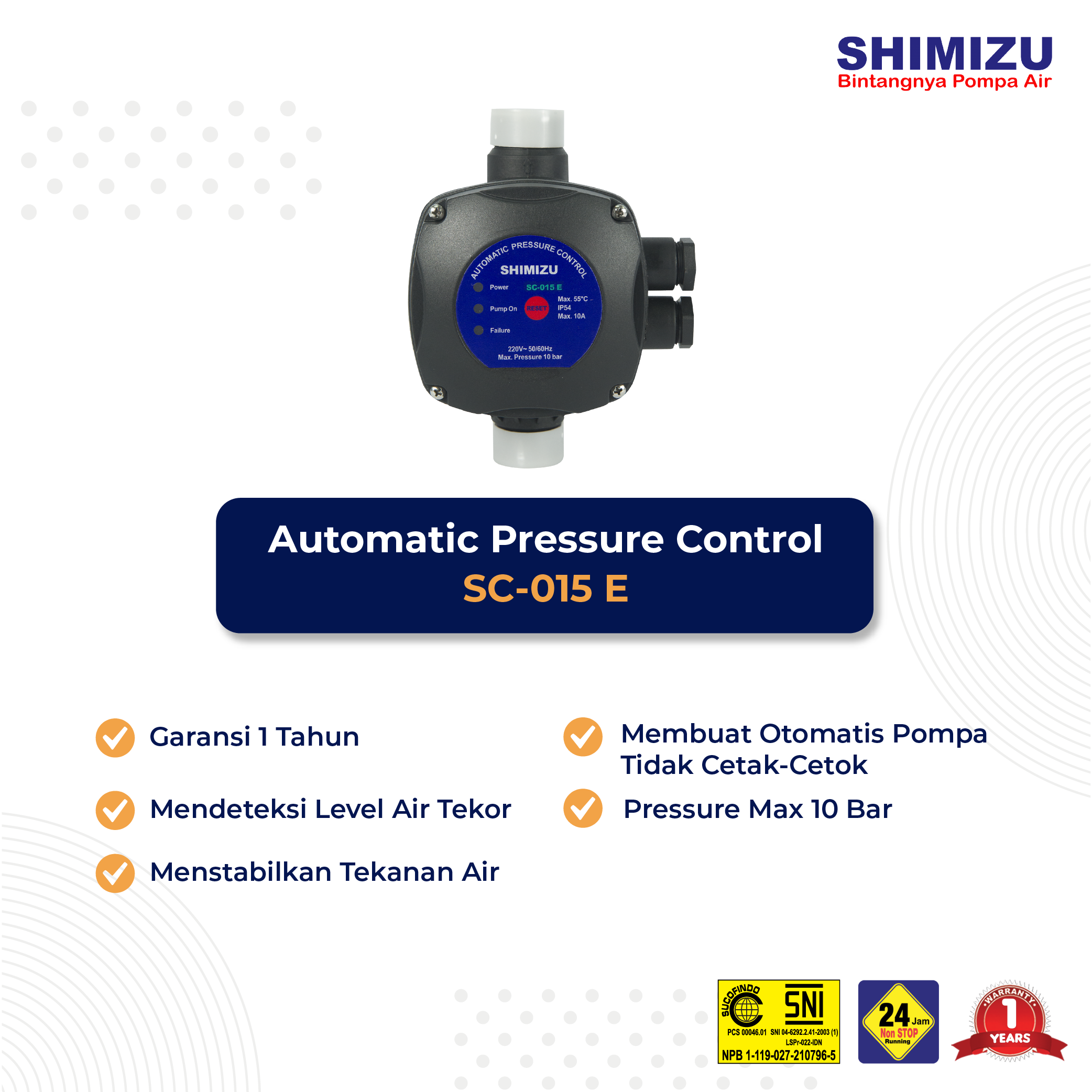 [Automatic Pressure Control] Shimizu SC-015 E BIT
