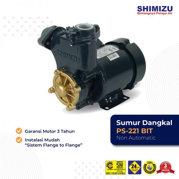 [Pompa Sumur Dangkal] Shimizu PS-221 BIT 