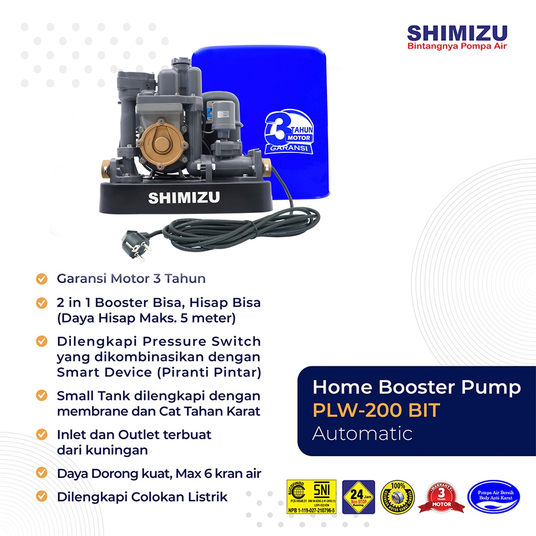 [Pompa Booster] Shimizu PLW-200 BIT