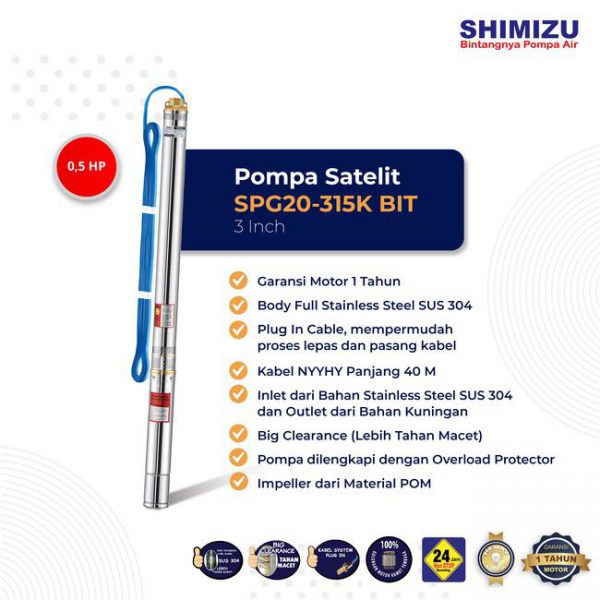 [Pompa Satelit] Shimizu SPG20 315K BIT