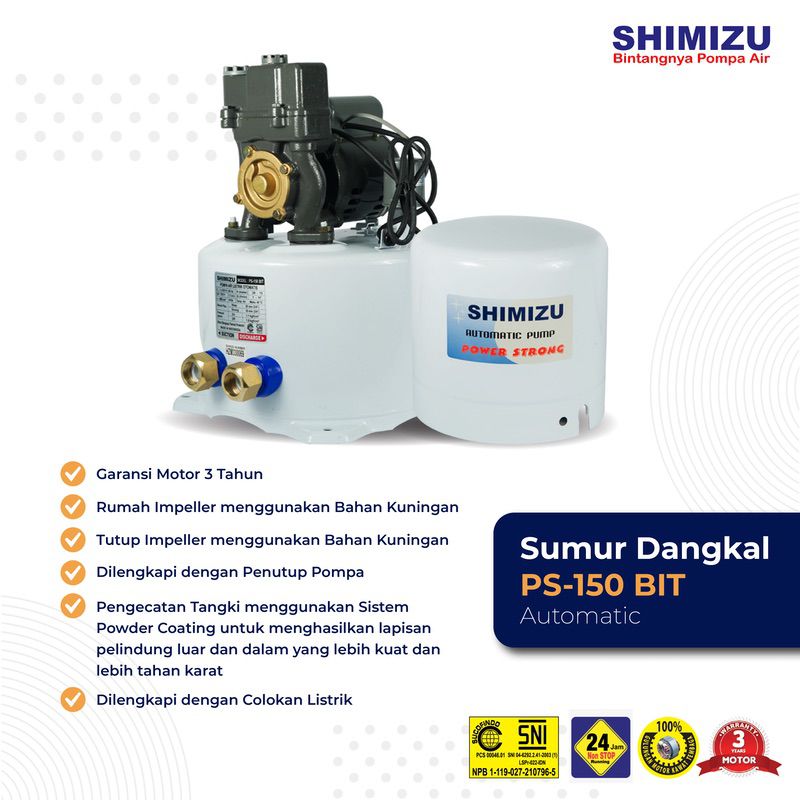 [Pompa Sumur Dangkal] Shimizu PS-150  BIT AUTO