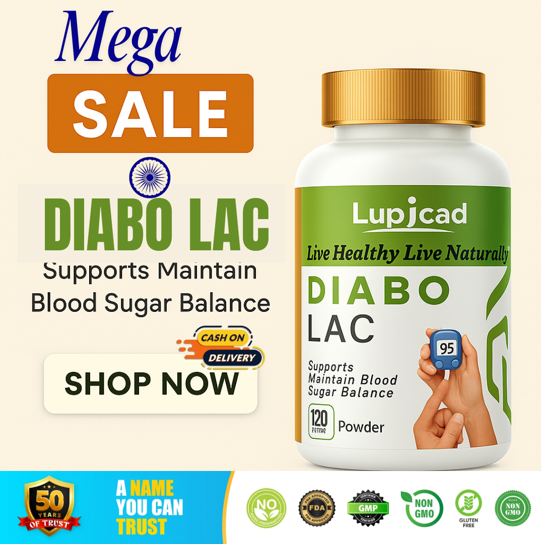 Lupicad Diabo Lac – Ayurvedic Blood Sugar Support Powder with Jamun & Karela | Best diabetes treatment(120g)