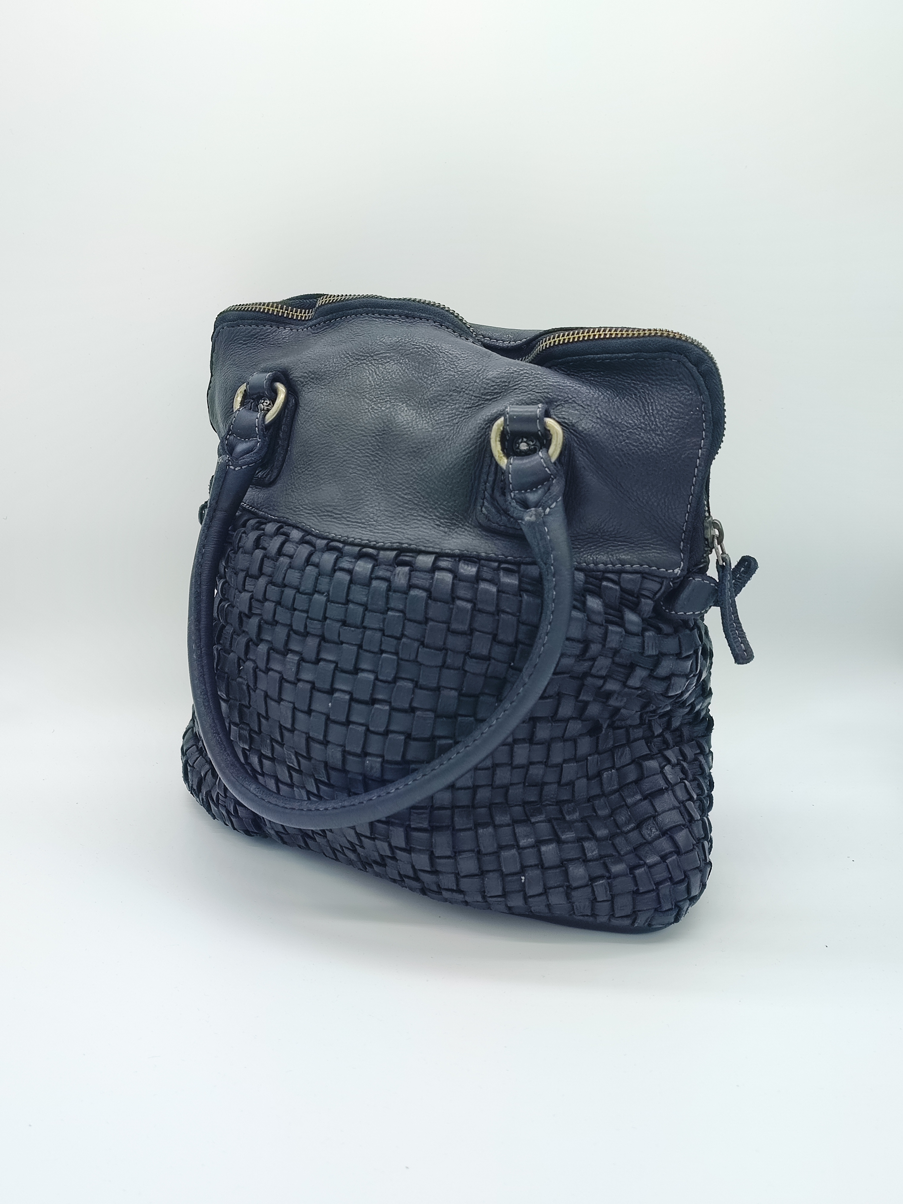 Woven Leather Handbag