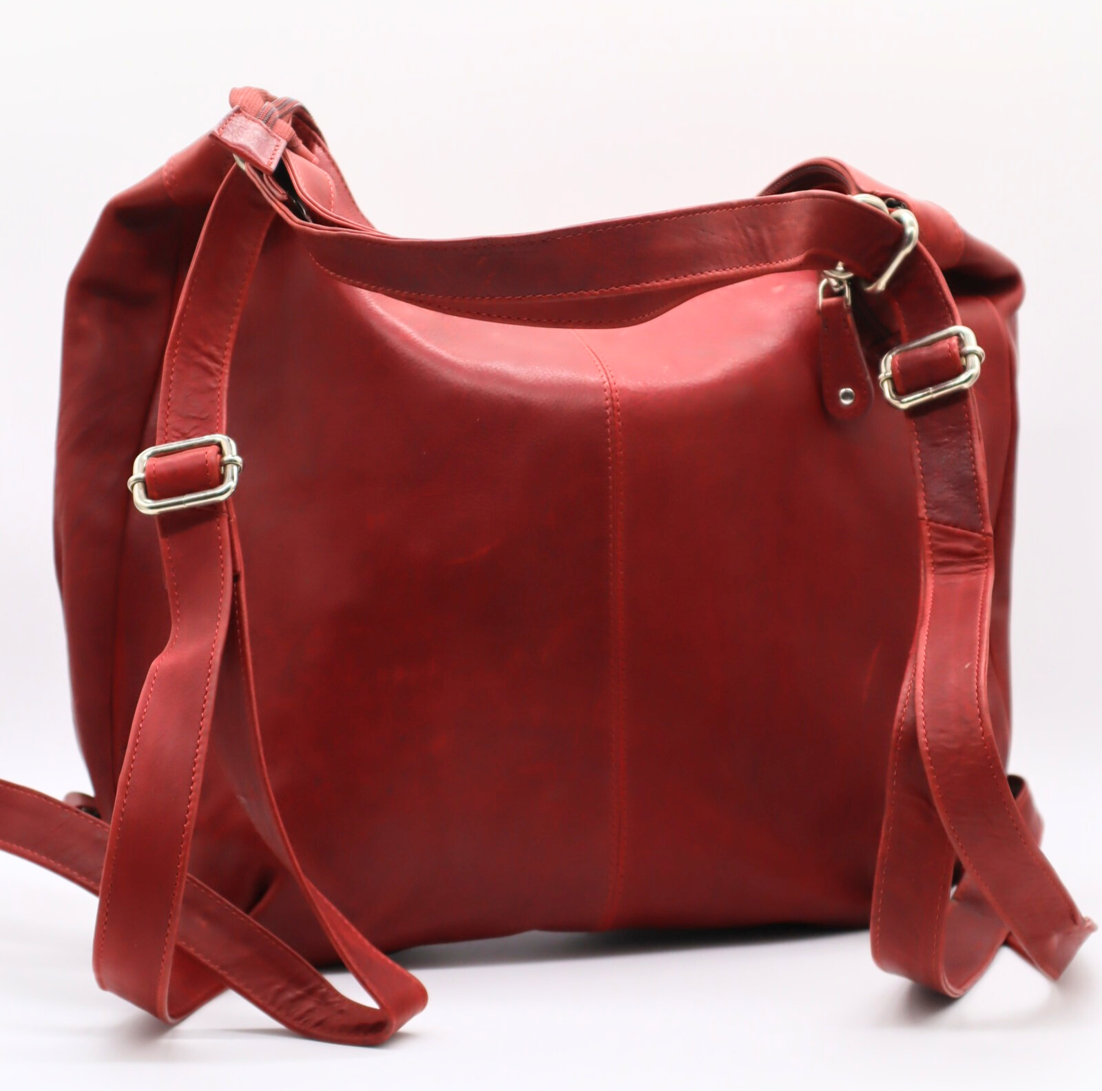 Red Leather Shoulder Bag