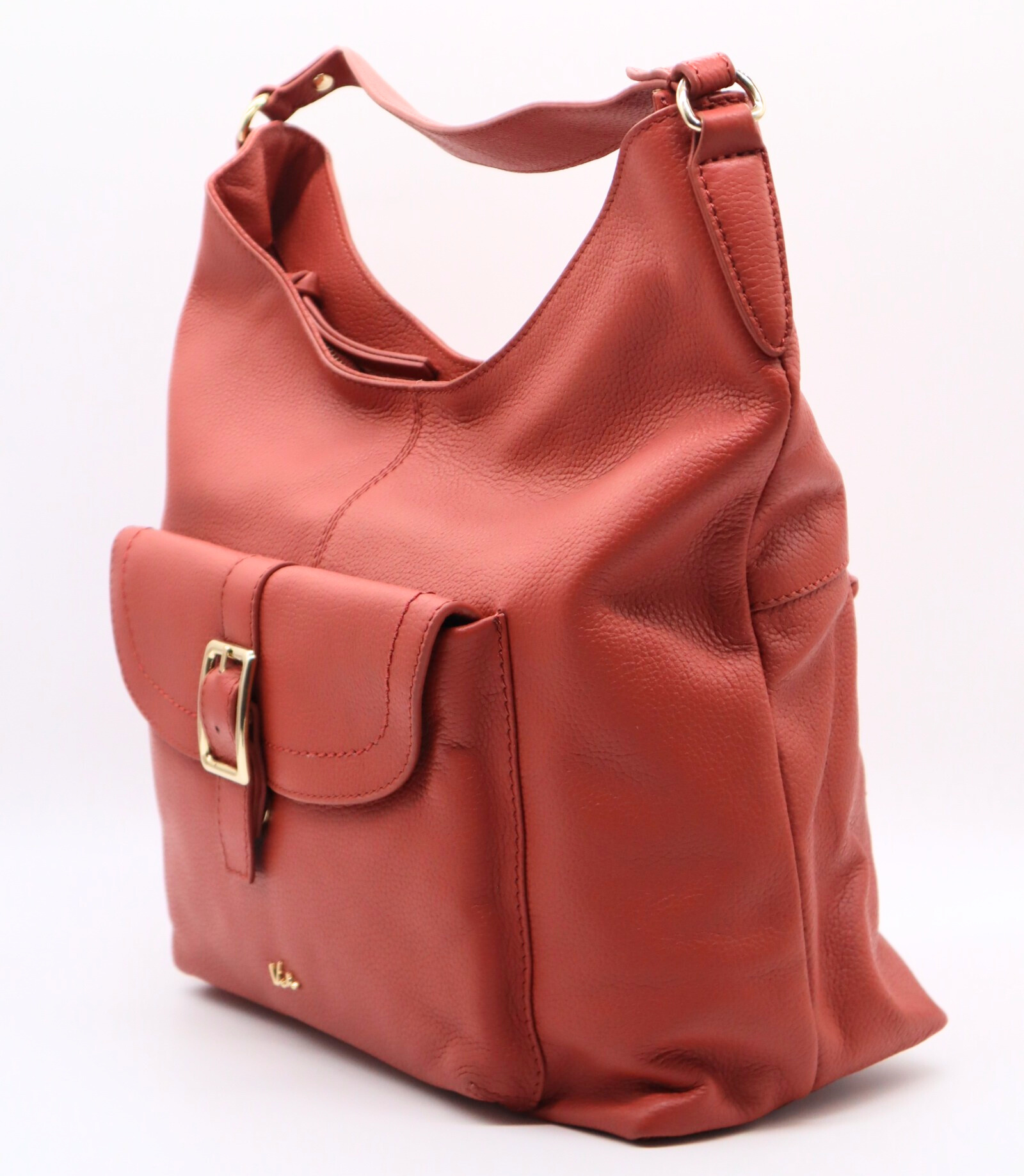 Red Leather Shoulder Bag