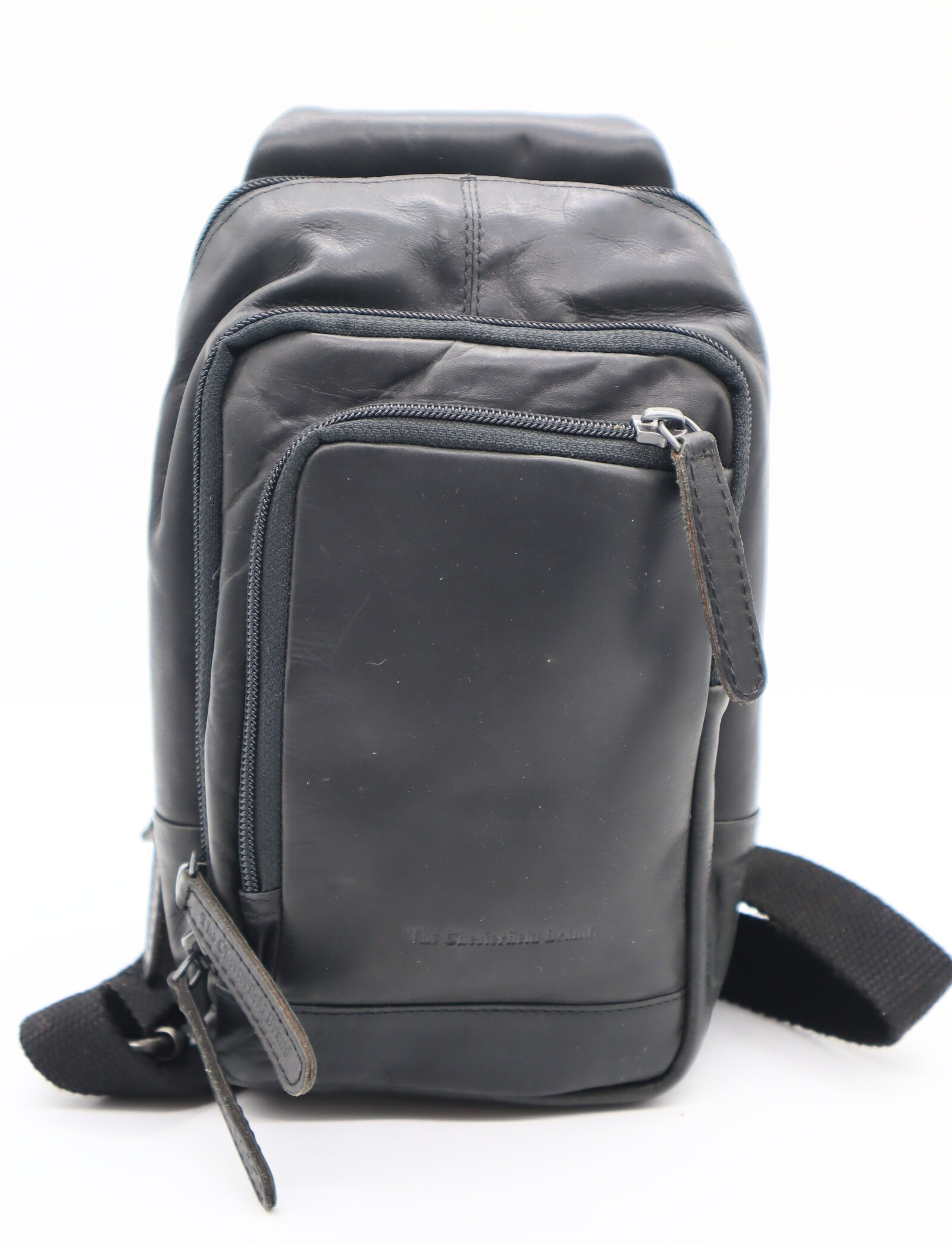 Black Leather Sling Bag