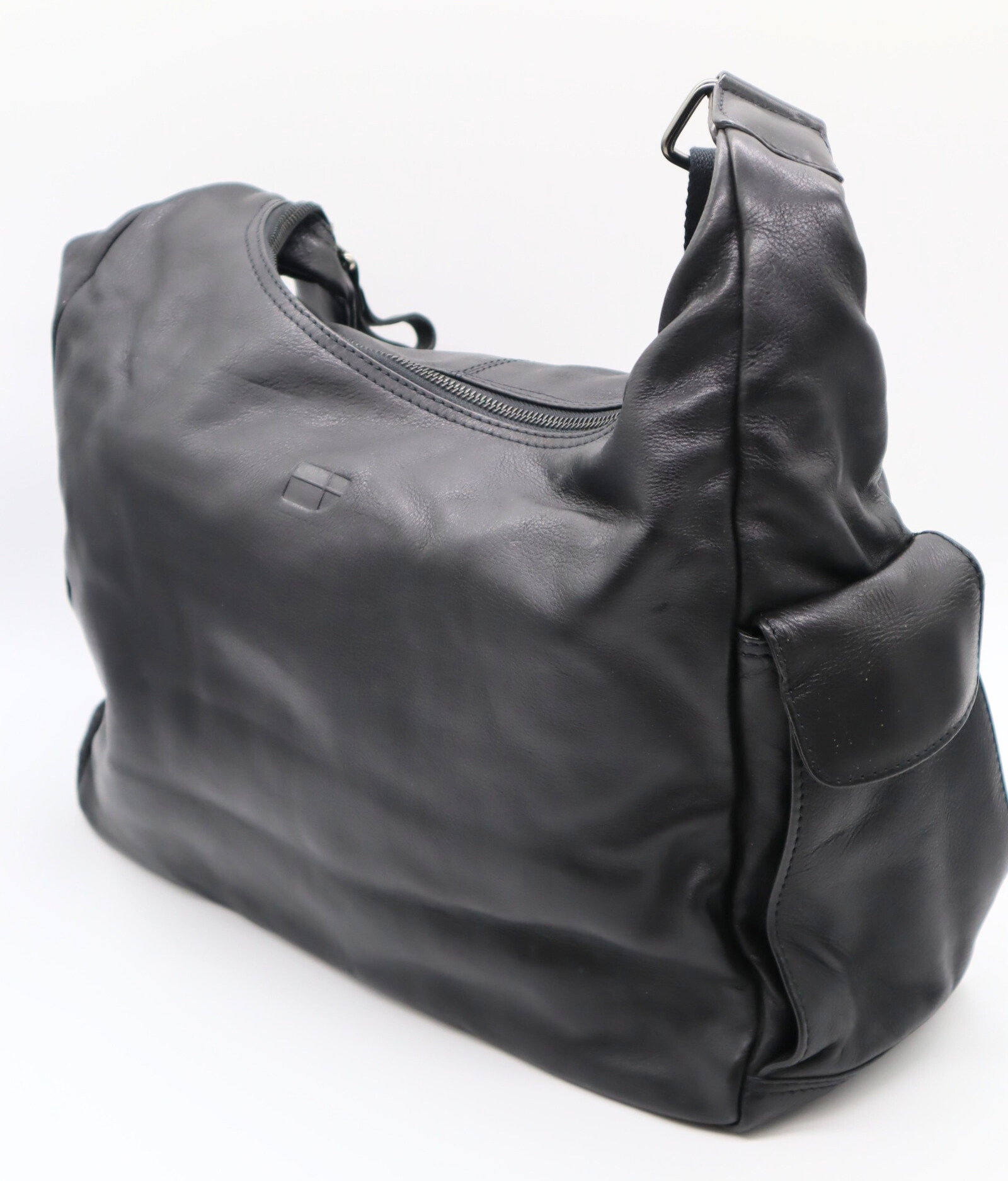 Black Leather Hand  Bag