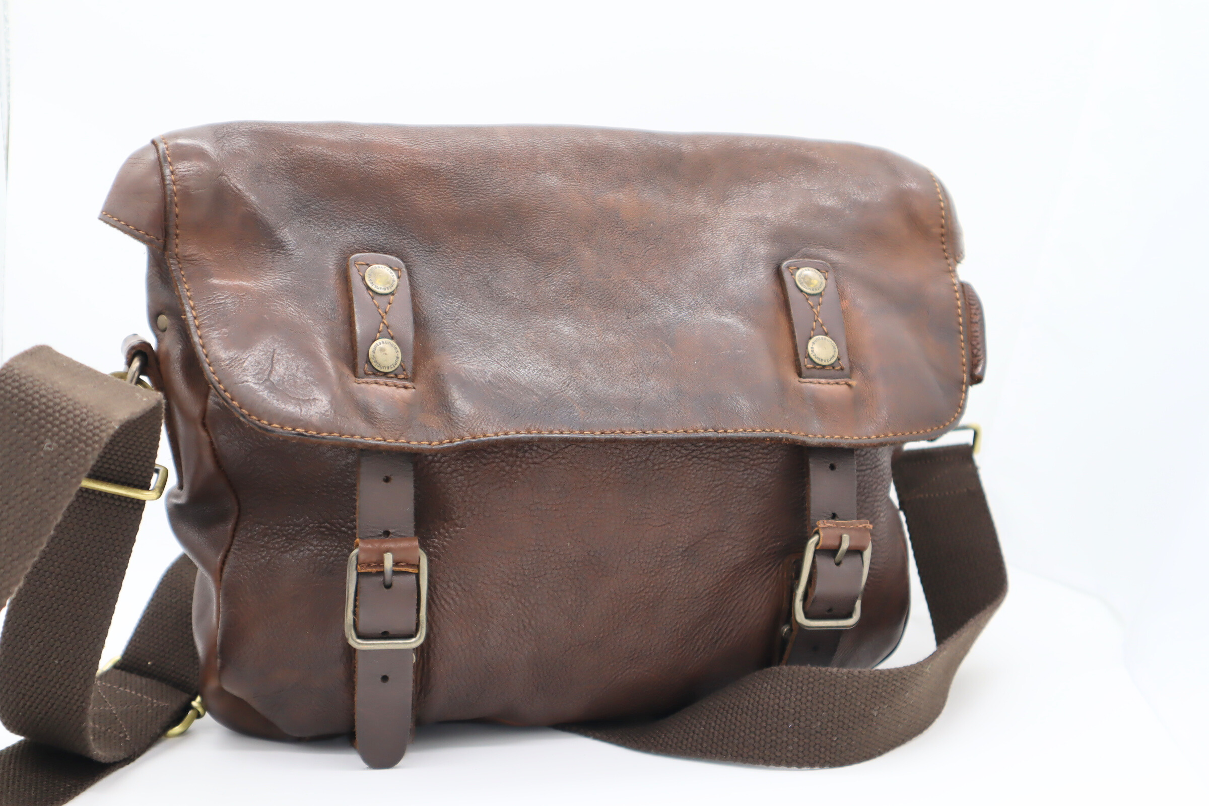 Vintage Leather Messenger Bag