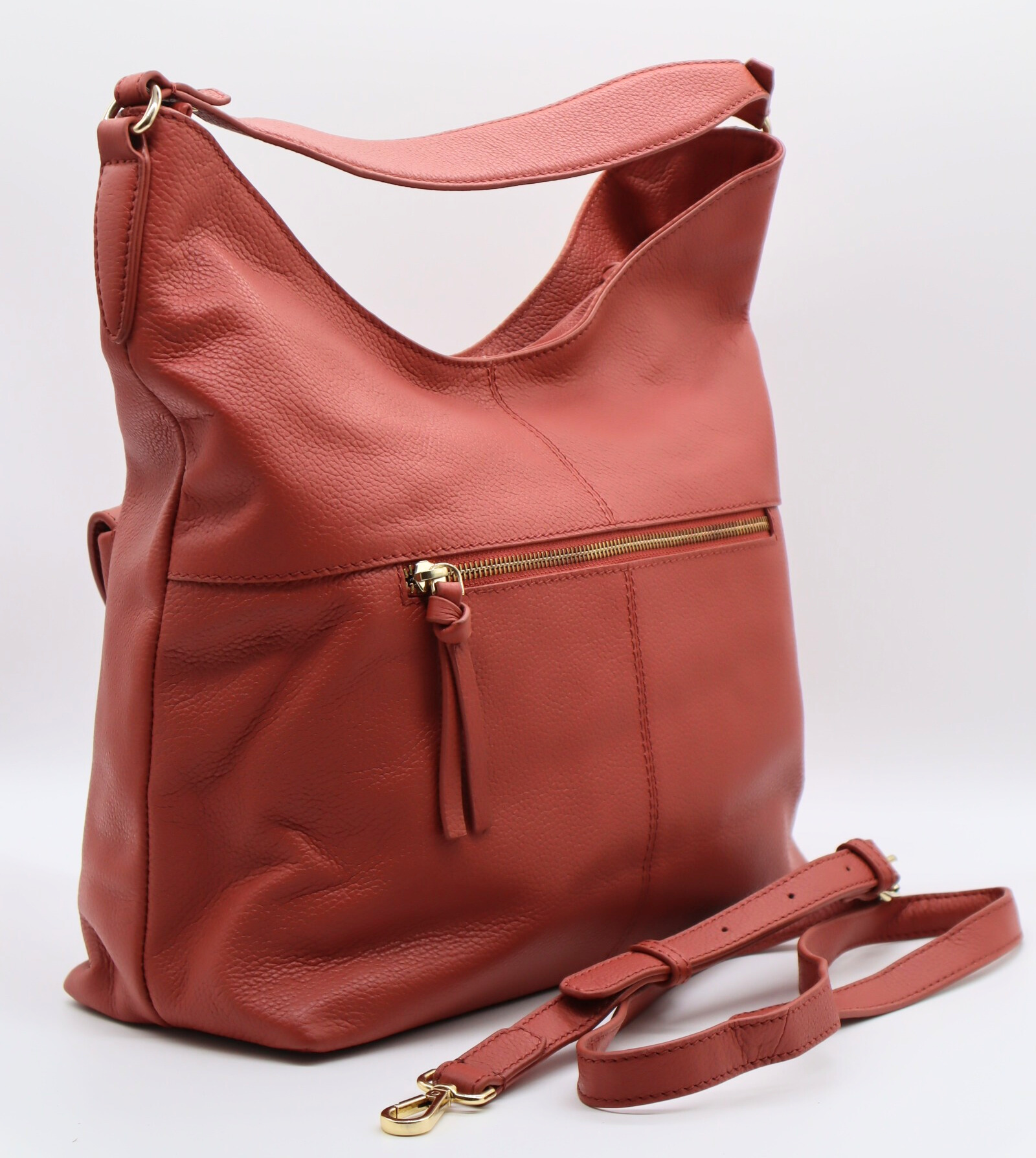 Red Leather Shoulder Bag
