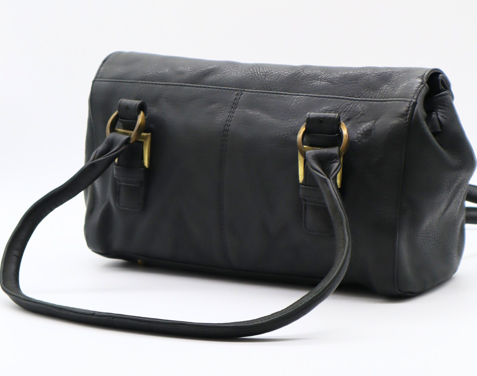 Classic Black Leather Handbag