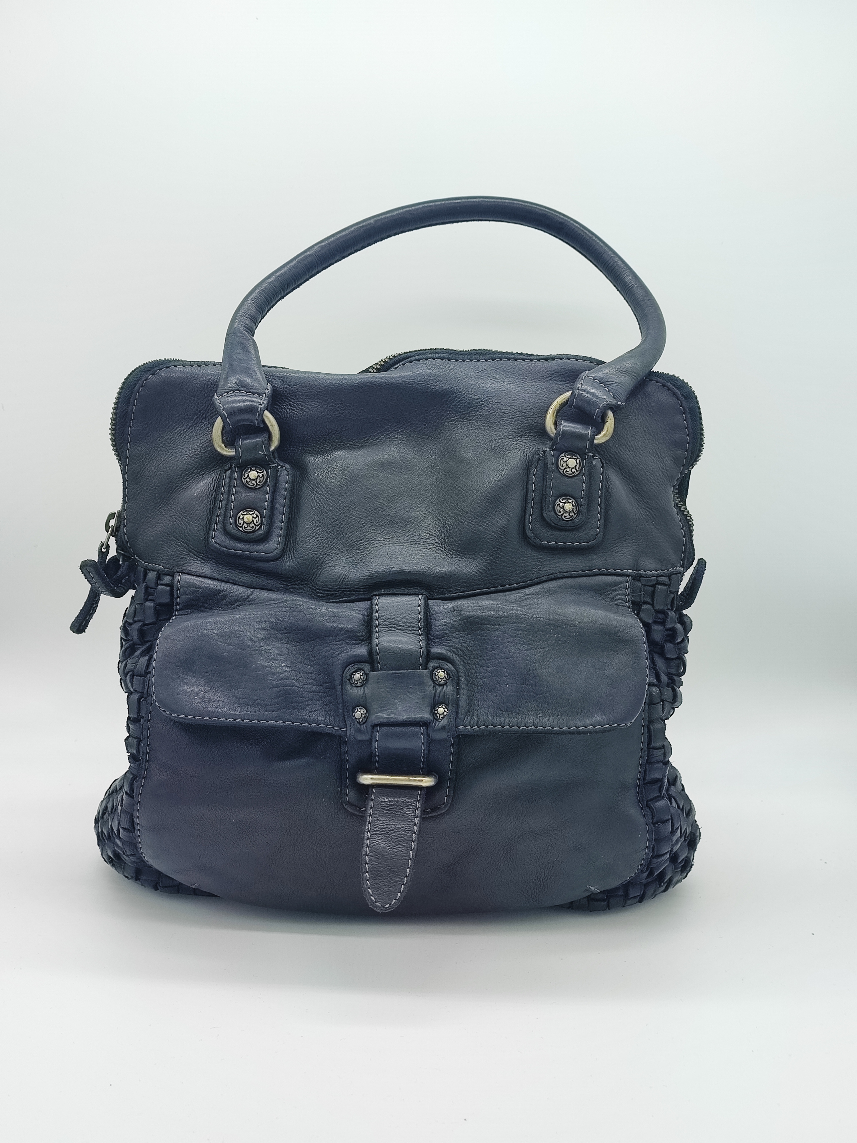 Woven Leather Handbag