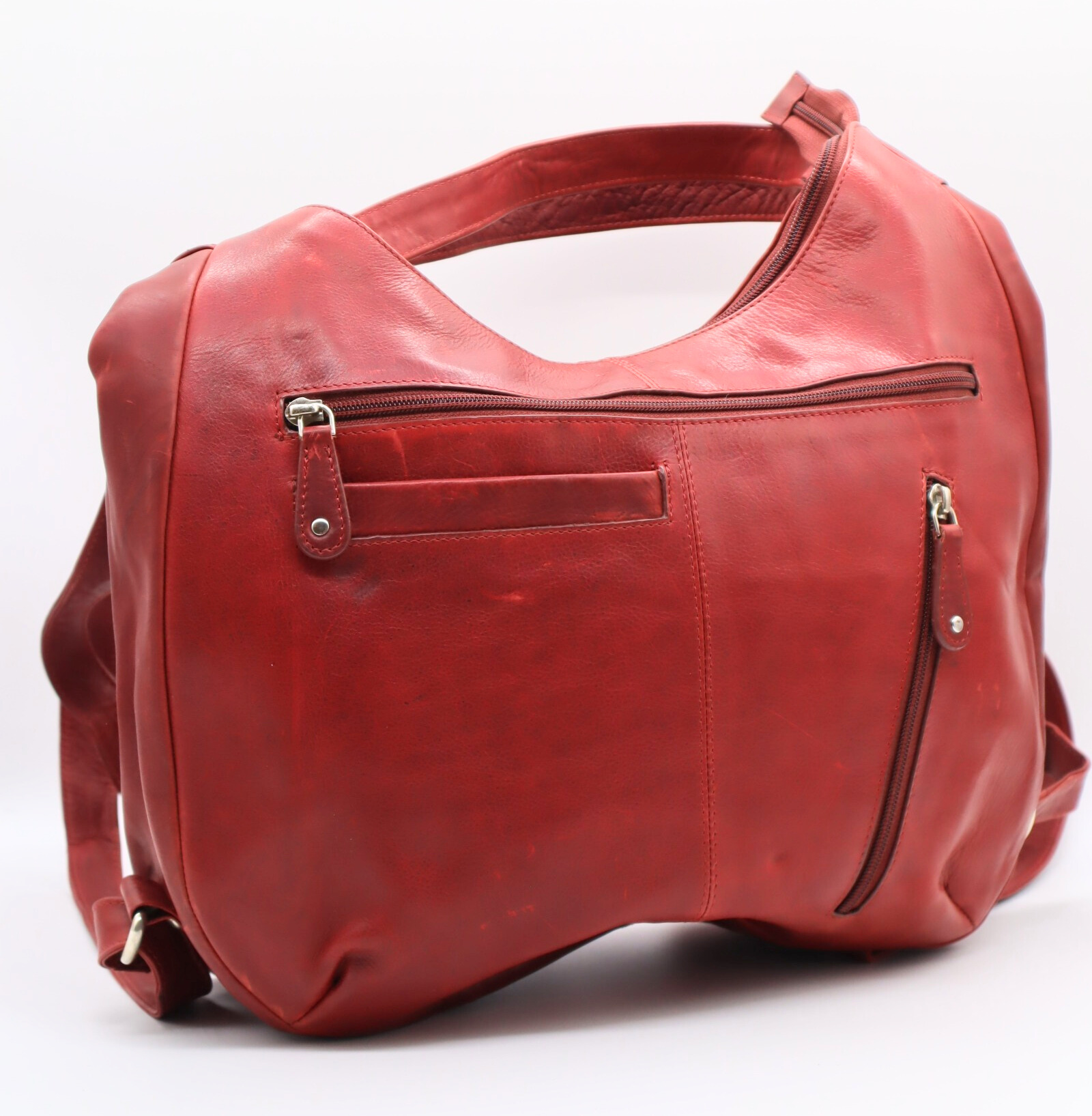 Red Leather Shoulder Bag