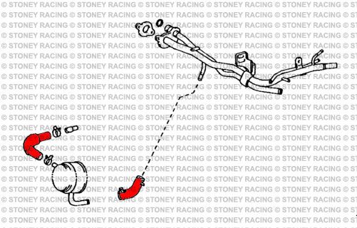 Toyota MR2 MK2 Turbo Rev3-5 / Celica GT4 ST205 Silicone Oil Cooler "Hose From Hell" Kit