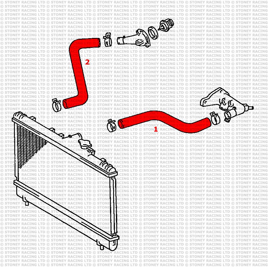 Toyota Celica GT 2.0 ST202 Silicone Radiator Hose Kit