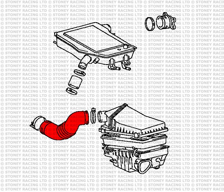Toyota Celica GT4 ST205 Silicone Air Intake Hose Kit