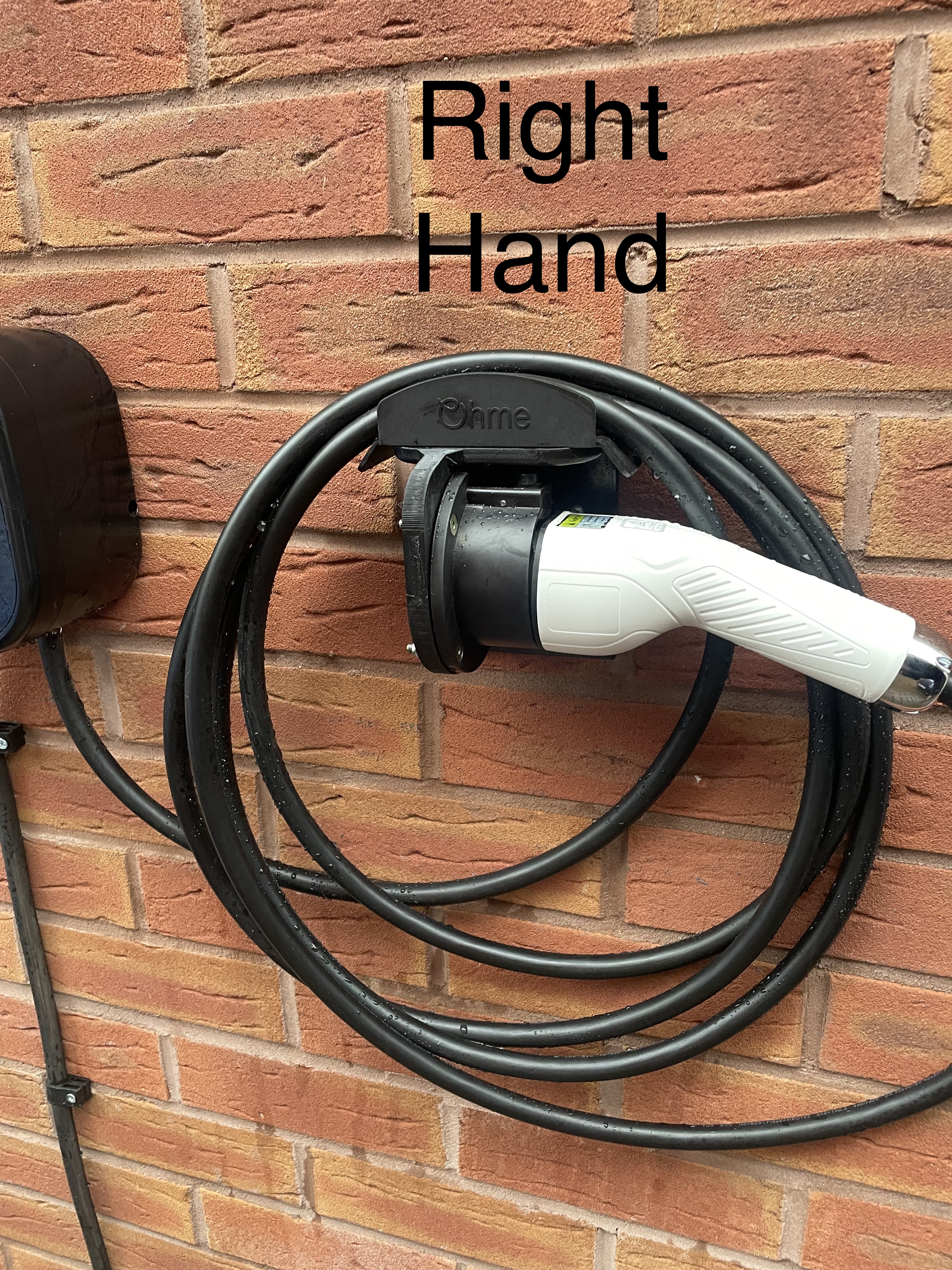 3D printed Ohme charger mount adapter and cable hangar support