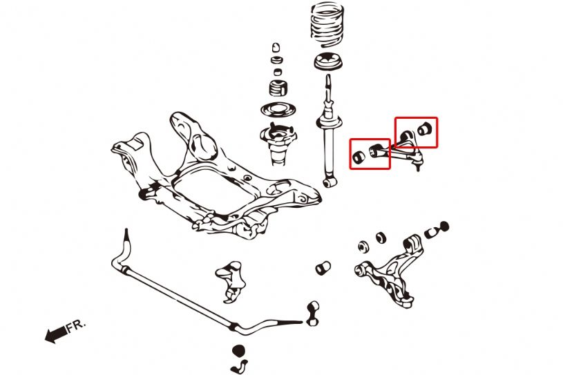 Mazda RX7 FD Front Upper Arm Inner Bush - Rose Joints