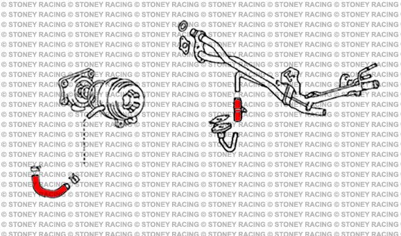 Toyota MR2 MK2 Turbo Rev1-2 / Celica GT4 ST185 Silicone Oil Cooler "Hose From Hell" Kit