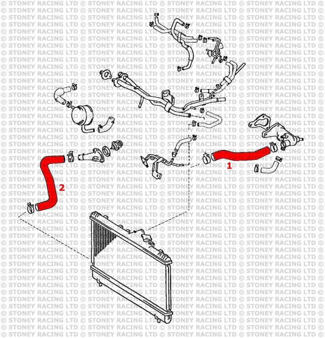 Toyota Celica GT4 ST205 Silicone Radiator Hose Kit