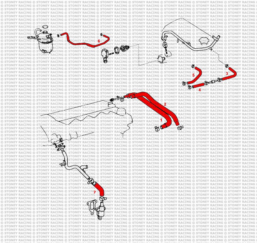 Toyota MR2 MK3 Roadster Silicone 2ZZ-GE Conversion Extension Hose Kit