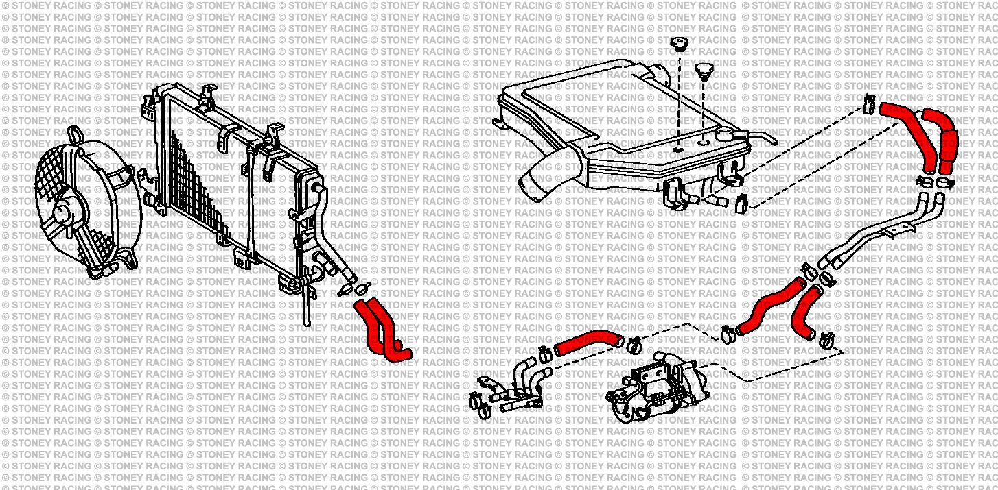 Toyota Celica GT4 ST185 RC/CS Silicone Charge Cooler Radiator Hose Kit