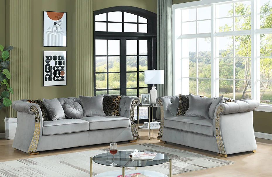S1600 Curamo (Grey) Sofa & Loveseat