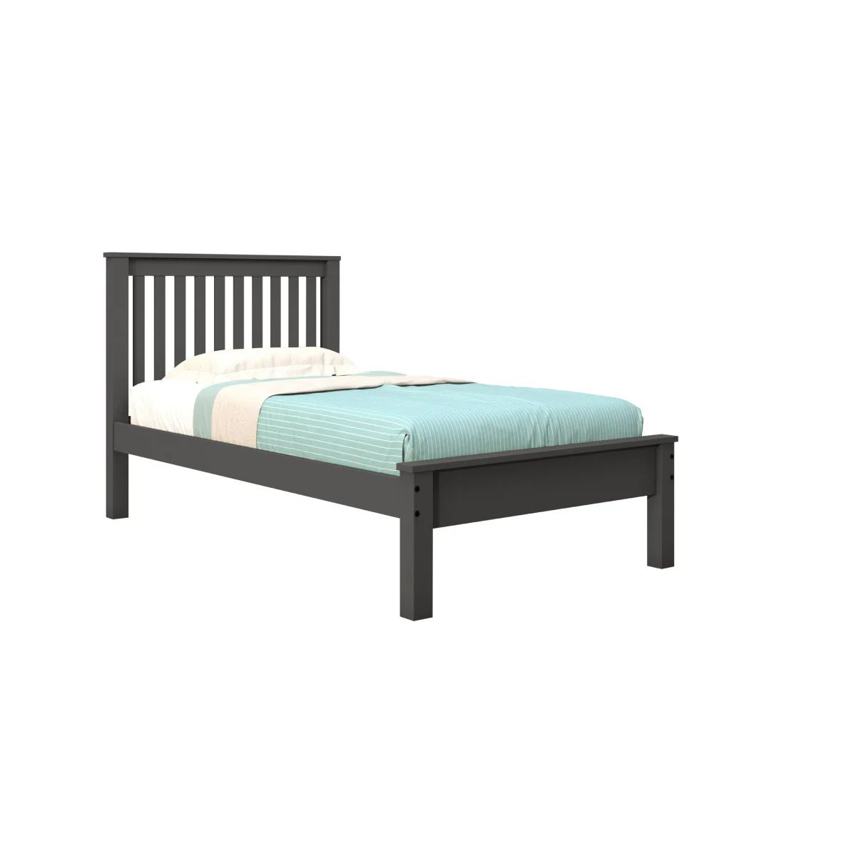 Donco 500 Twin Contemporary Bed Dark Grey Under Bed Storage / Trundle