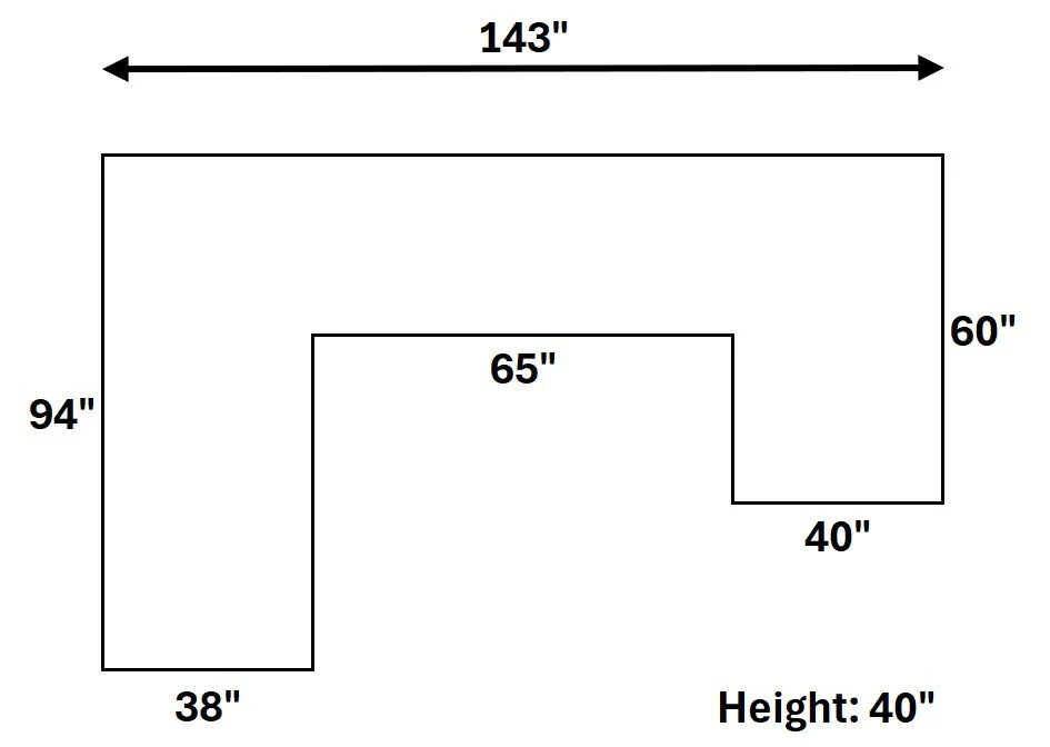 S319 Austin Sectional (Lt. Grey)