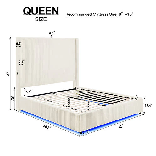 B300 Belinda (Beige) Bed