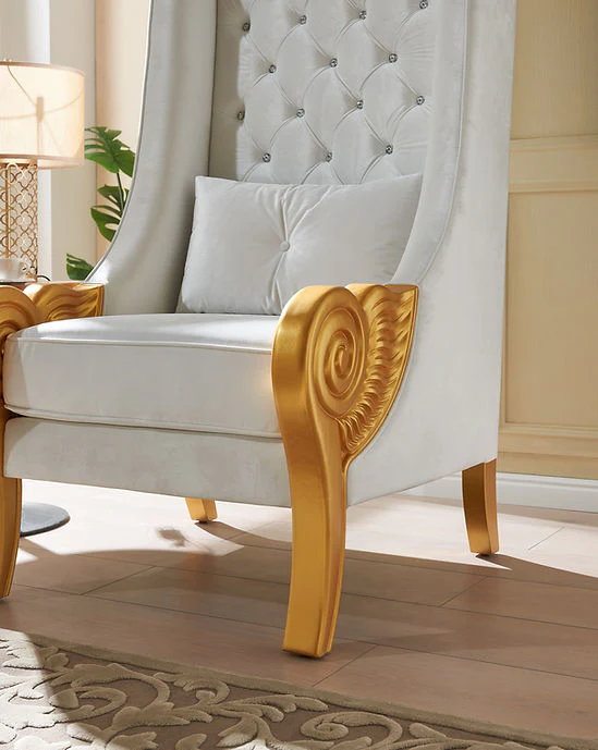 A-CH02 Throne 62.5" Tall (White) Chair