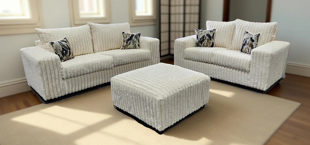 S320 Texan Oversize (Ivory) Sofa Loveseat