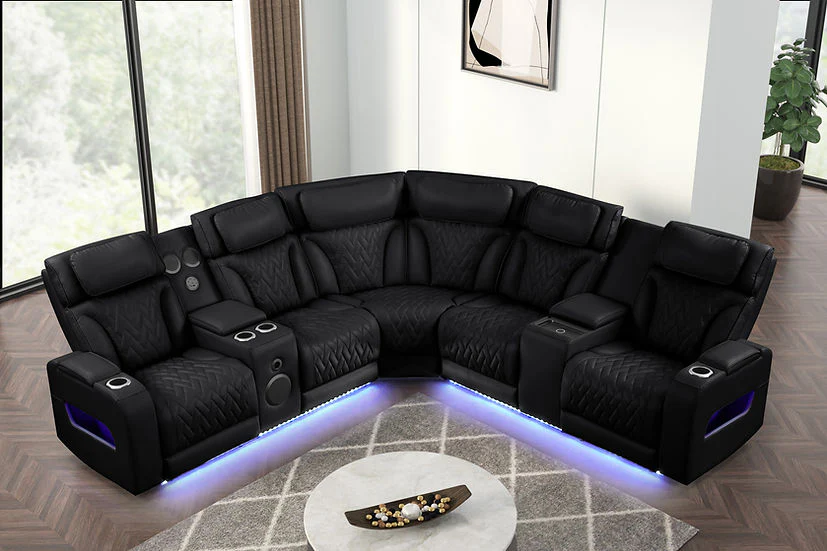 S2024 Skyline (Black) Power Reclining Sectional