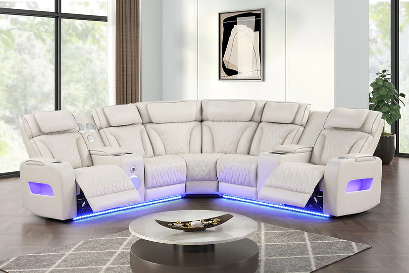 S2024 Skyline (Sand) Power Reclining Sectional
