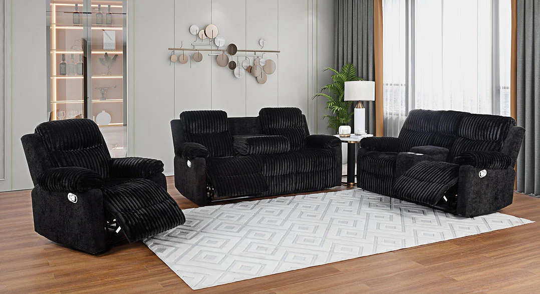 S6050 Lexy (Black) Reclining Set