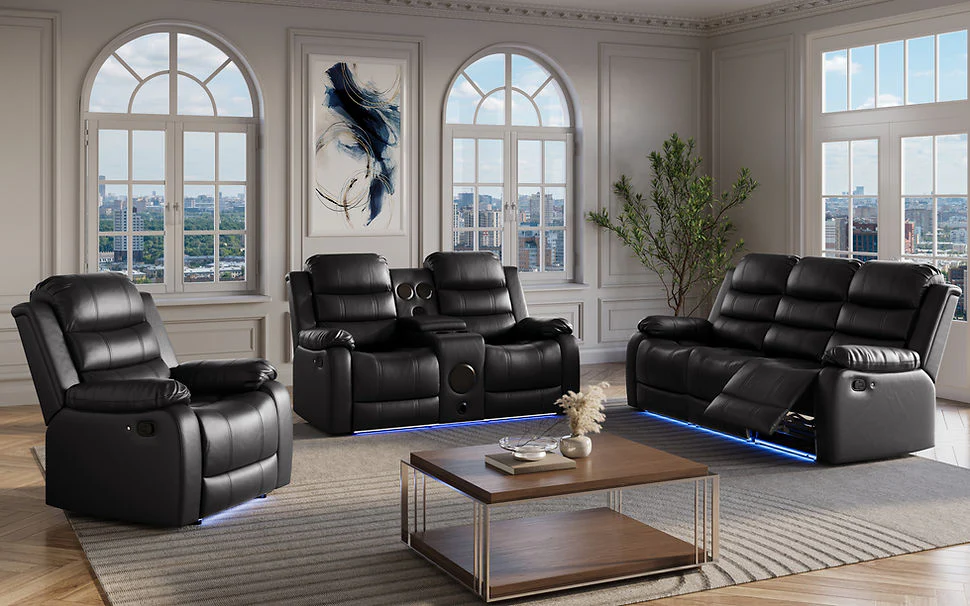 S1887 Marisol (Black) Reclining Set
