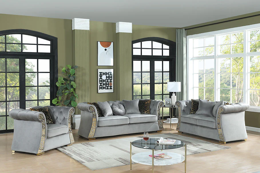 S1600 Curamo (Grey) Sofa & Loveseat