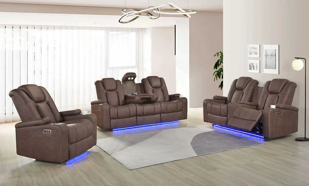 S9304 Ashley PWR Reclining Set (Brown)