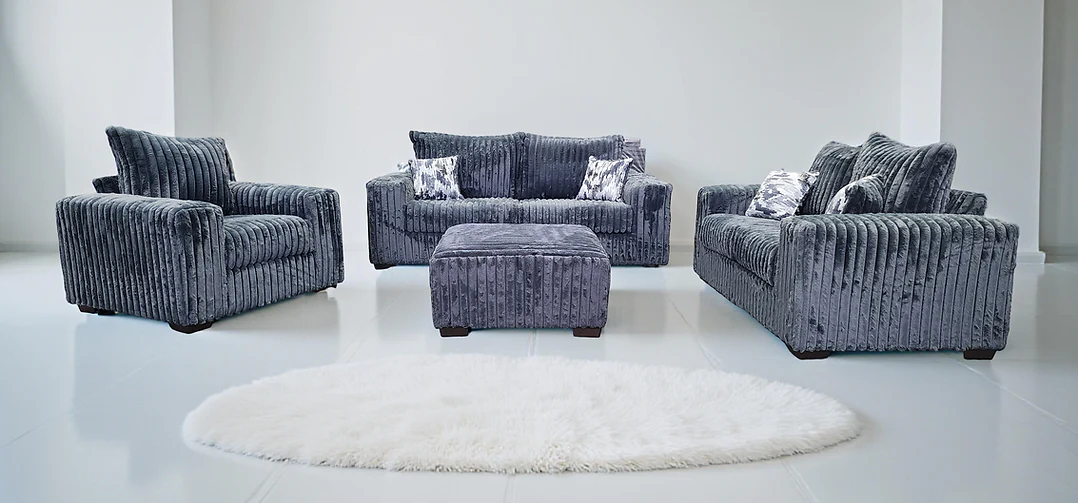 S320 Texan Oversize (Grey) Sofa Loveseat