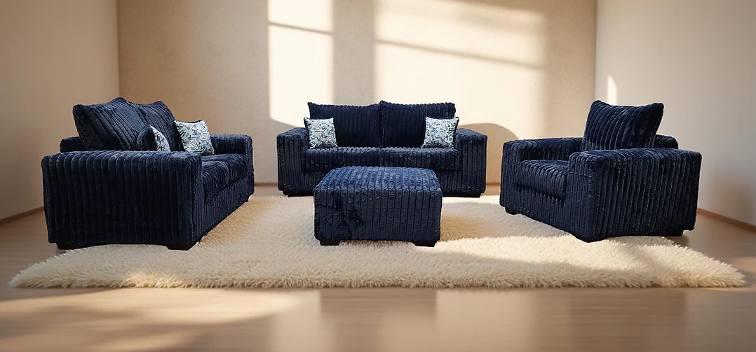 S320 Texan Oversize (Blue) Sofa Loveseat