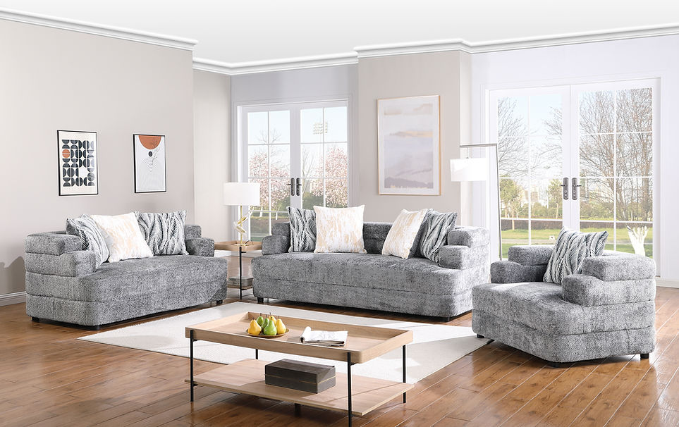 S1400 Stepso (Charcoal) Sofa & Loveseat