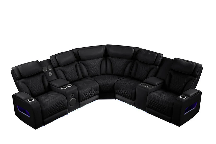 S2024 Skyline (Black) Power Reclining Sectional