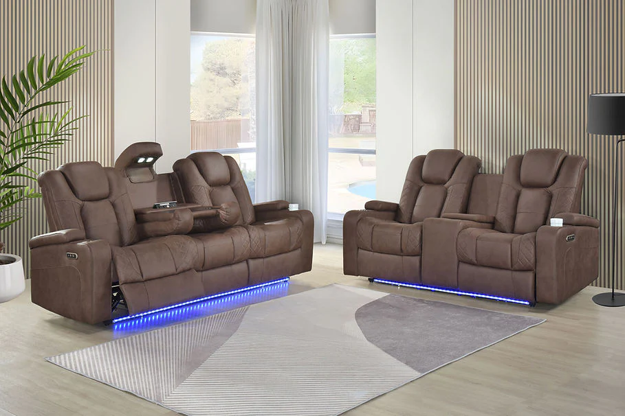 S9304 Ashley PWR Reclining Set (Brown)
