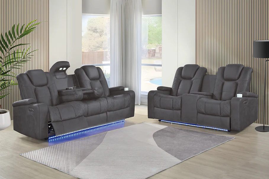 S9304 Ashley PWR Reclining Set (Grey)